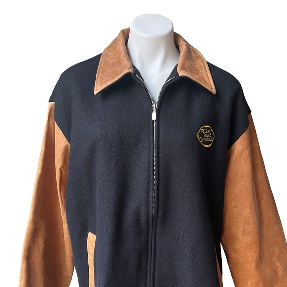 Mike’s Hard Lemonade Logo Wool Blend and Leather Zip Zip Front Jacket, Sz XL - Picture 9 of 15